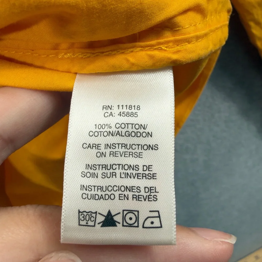 Michael Kors Double Breasted Jacket Womens 1X Yellow MK Logo Button Cotton